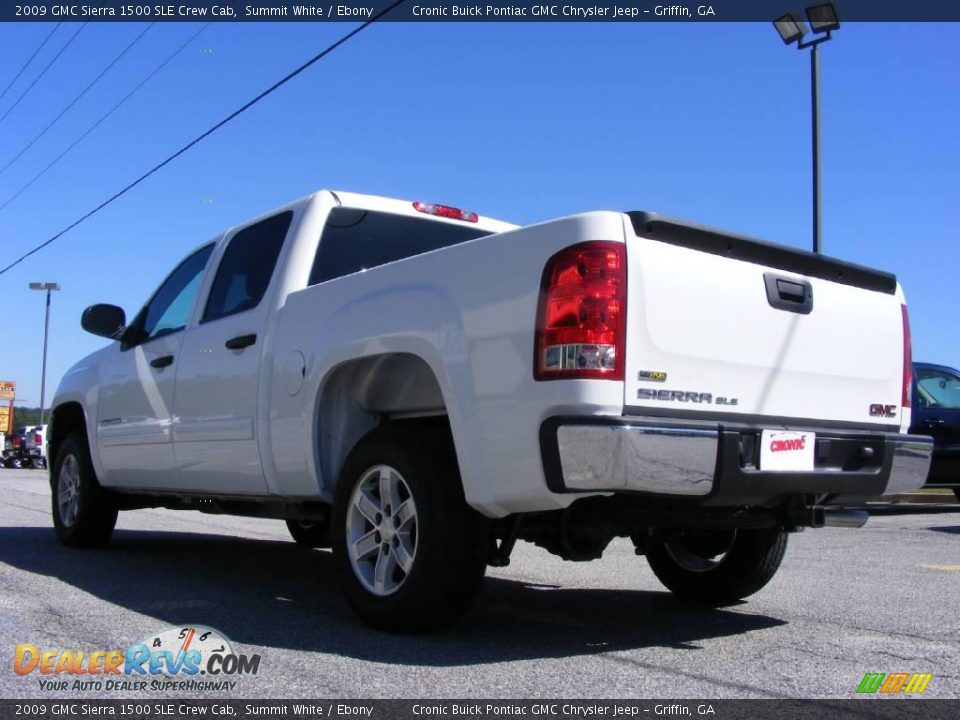 2009 GMC Sierra 1500 SLE Crew Cab Summit White / Ebony Photo #6