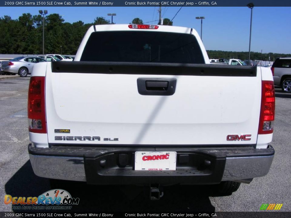 2009 GMC Sierra 1500 SLE Crew Cab Summit White / Ebony Photo #7