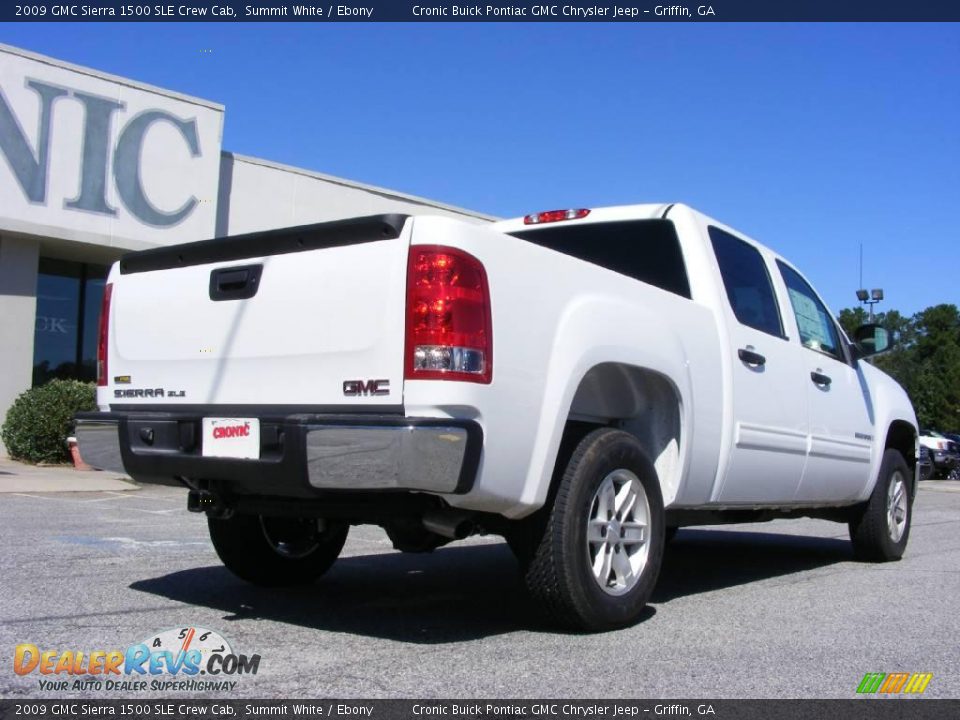 2009 GMC Sierra 1500 SLE Crew Cab Summit White / Ebony Photo #8