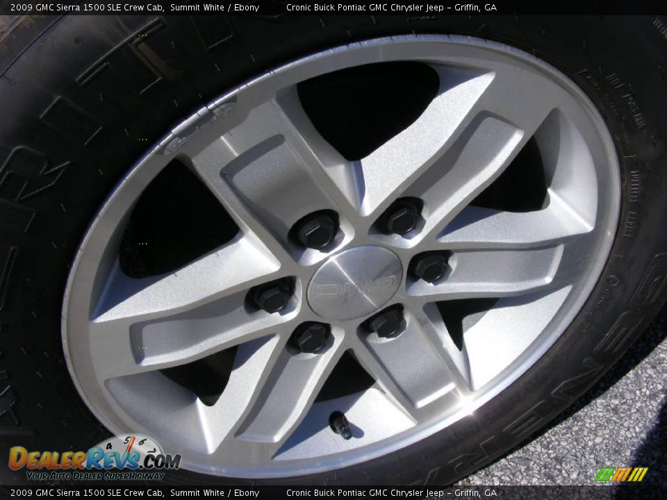 2009 GMC Sierra 1500 SLE Crew Cab Summit White / Ebony Photo #9