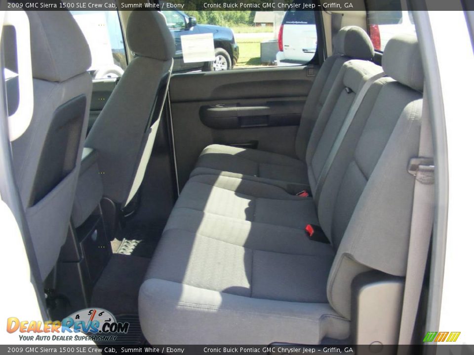 2009 GMC Sierra 1500 SLE Crew Cab Summit White / Ebony Photo #14