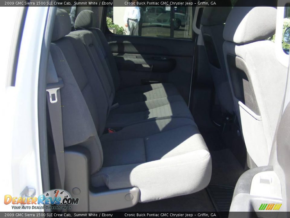 2009 GMC Sierra 1500 SLE Crew Cab Summit White / Ebony Photo #16