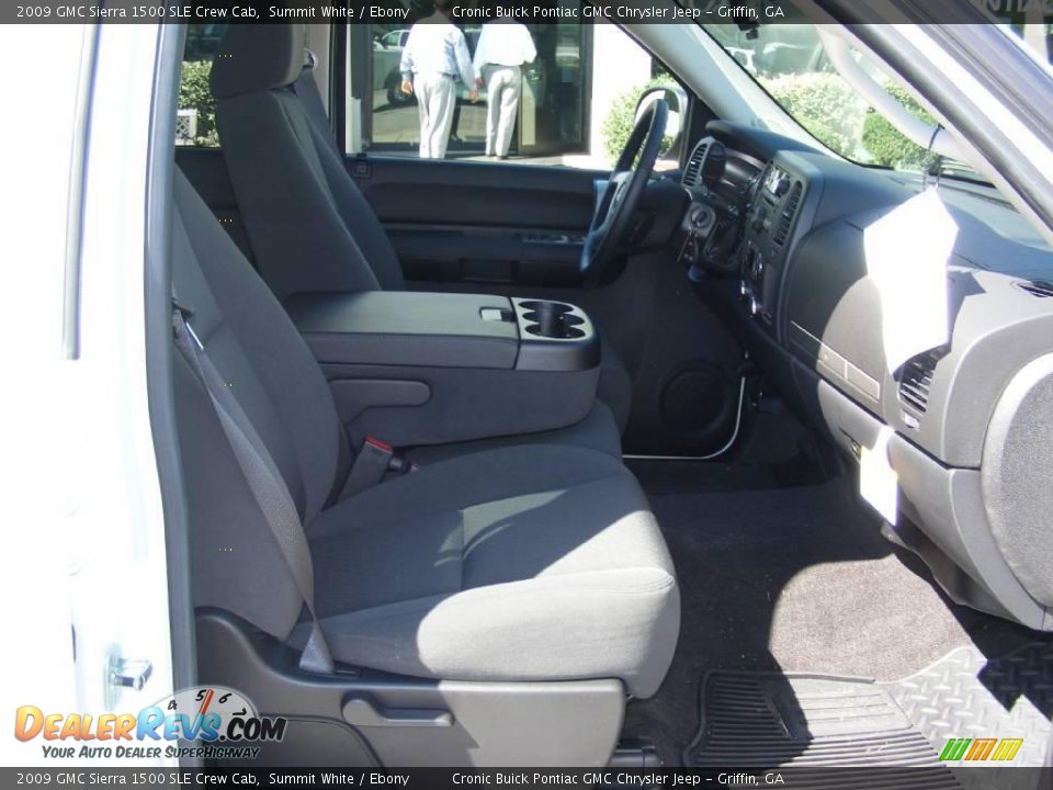 2009 GMC Sierra 1500 SLE Crew Cab Summit White / Ebony Photo #17
