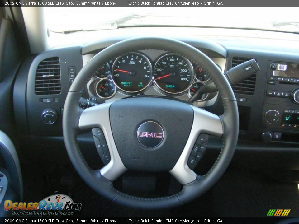 2009 GMC Sierra 1500 SLE Crew Cab Summit White / Ebony Photo #19