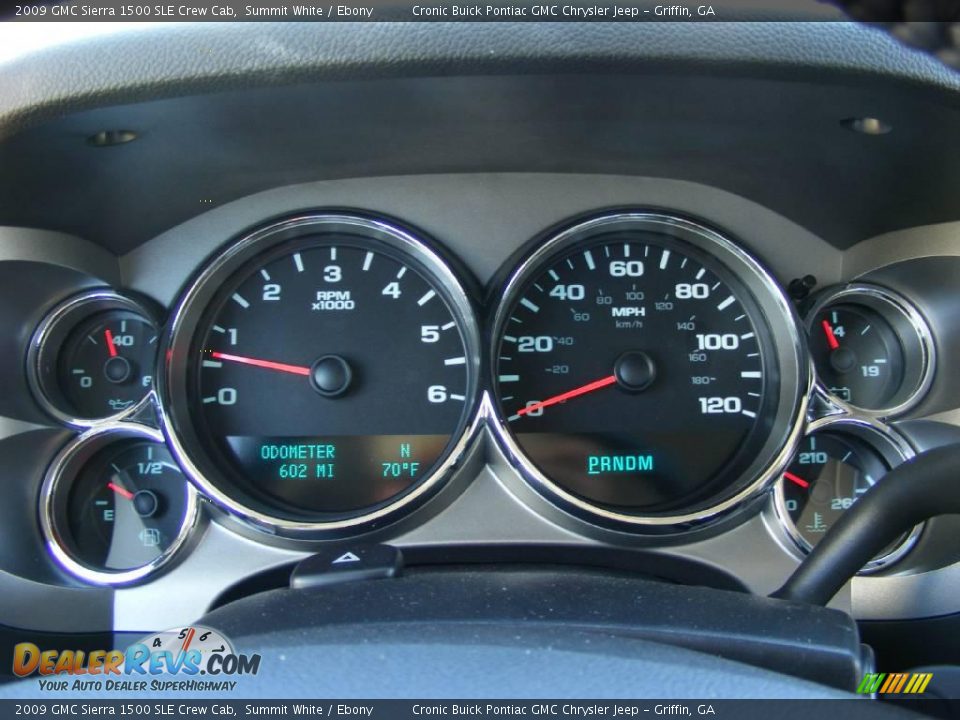 2009 GMC Sierra 1500 SLE Crew Cab Summit White / Ebony Photo #20