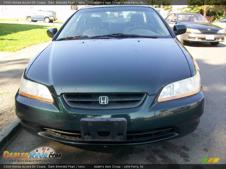 2000 Honda Accord EX Coupe Dark Emerald Pearl / Ivory Photo #2