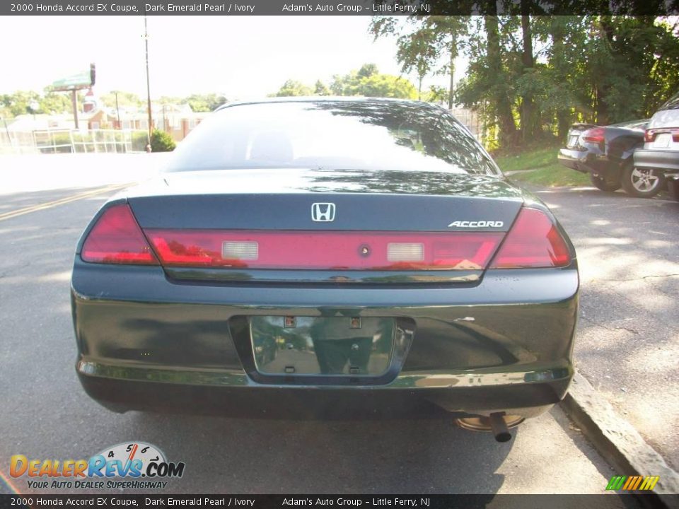 2000 Honda Accord EX Coupe Dark Emerald Pearl / Ivory Photo #4