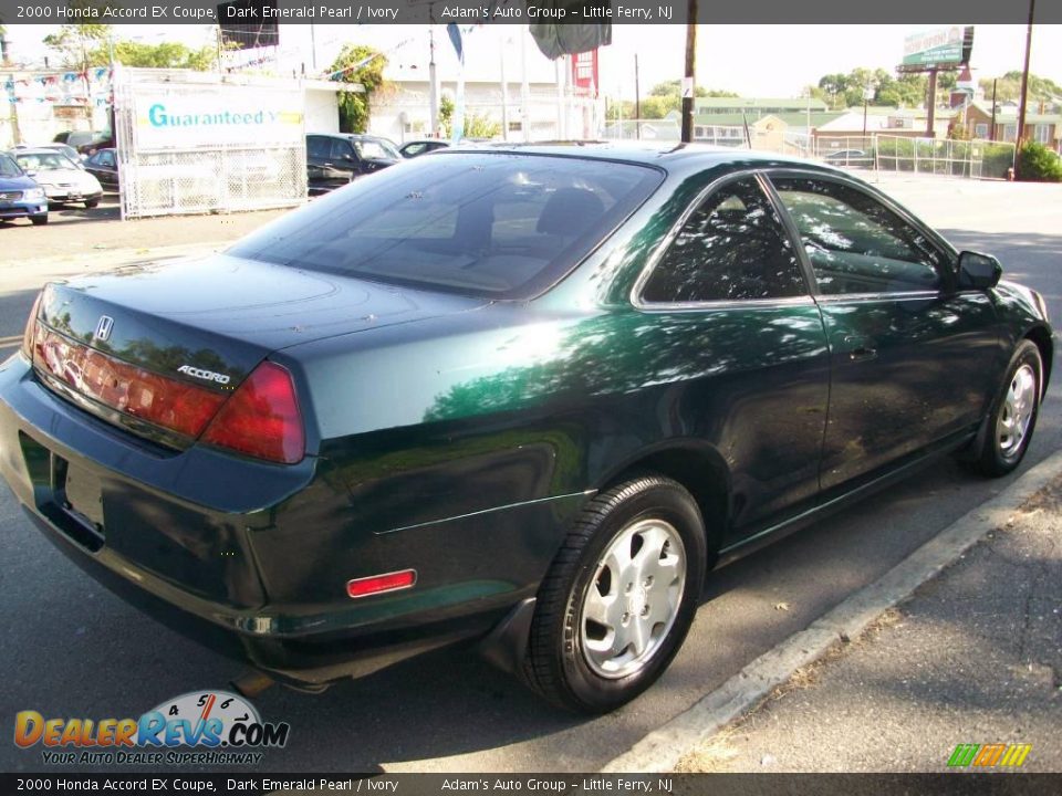 2000 Honda Accord EX Coupe Dark Emerald Pearl / Ivory Photo #5