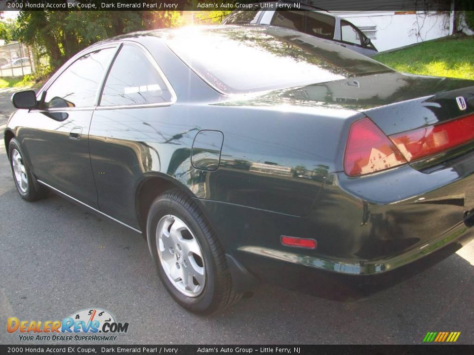 2000 Honda Accord EX Coupe Dark Emerald Pearl / Ivory Photo #6