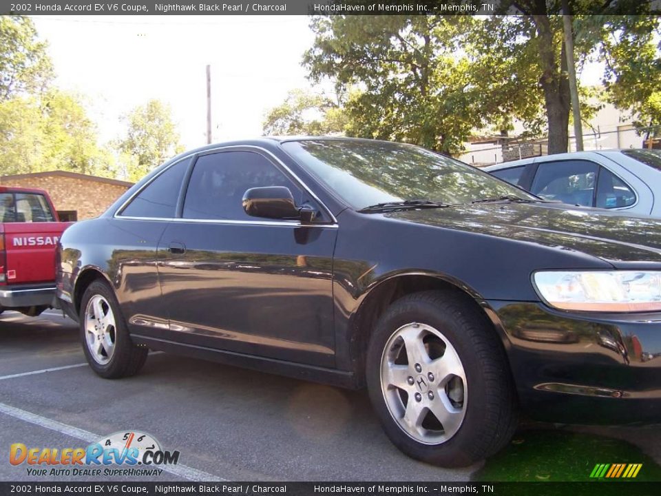 2002 Honda Accord EX V6 Coupe Nighthawk Black Pearl / Charcoal Photo #2