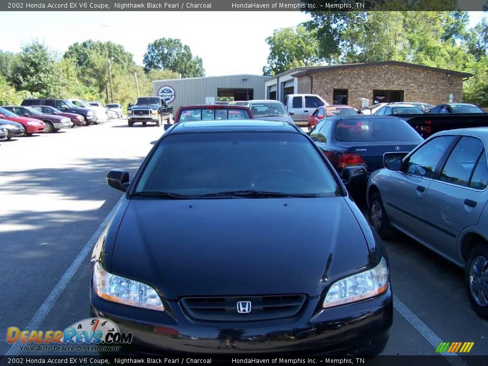2002 Honda Accord EX V6 Coupe Nighthawk Black Pearl / Charcoal Photo #5