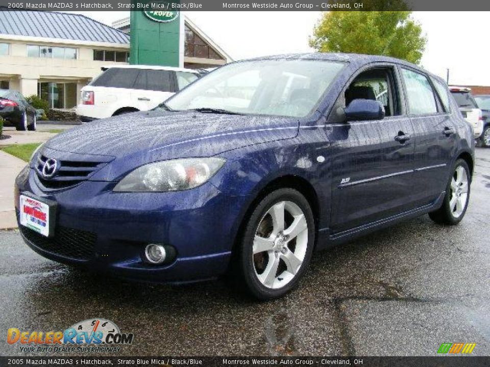 2005 Mazda MAZDA3 s Hatchback Strato Blue Mica / Black/Blue Photo #1