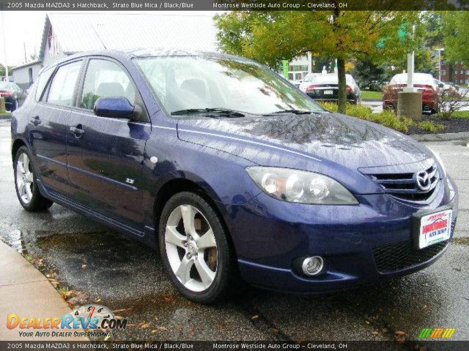 2005 Mazda MAZDA3 s Hatchback Strato Blue Mica / Black/Blue Photo #7