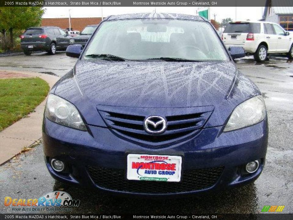 2005 Mazda MAZDA3 s Hatchback Strato Blue Mica / Black/Blue Photo #8