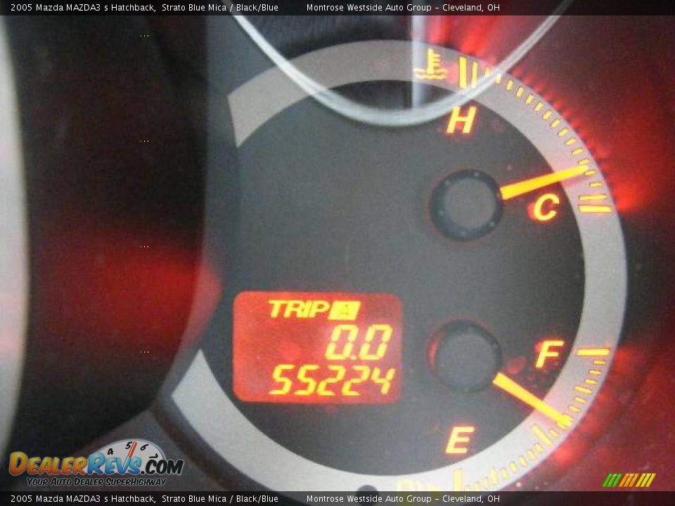 2005 Mazda MAZDA3 s Hatchback Strato Blue Mica / Black/Blue Photo #18