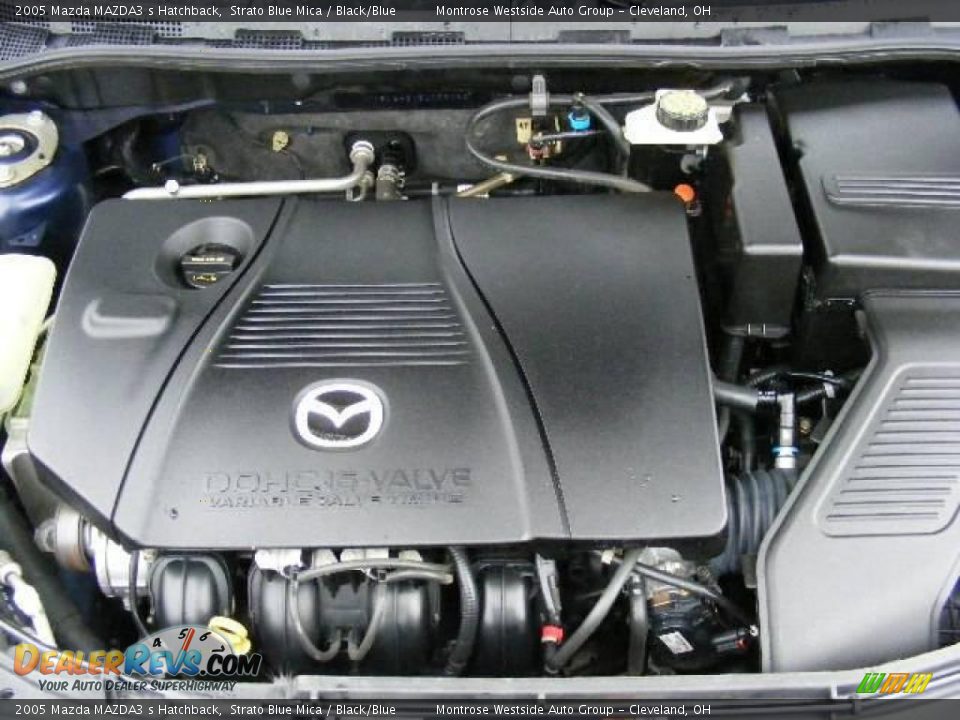 2005 Mazda MAZDA3 s Hatchback Strato Blue Mica / Black/Blue Photo #29