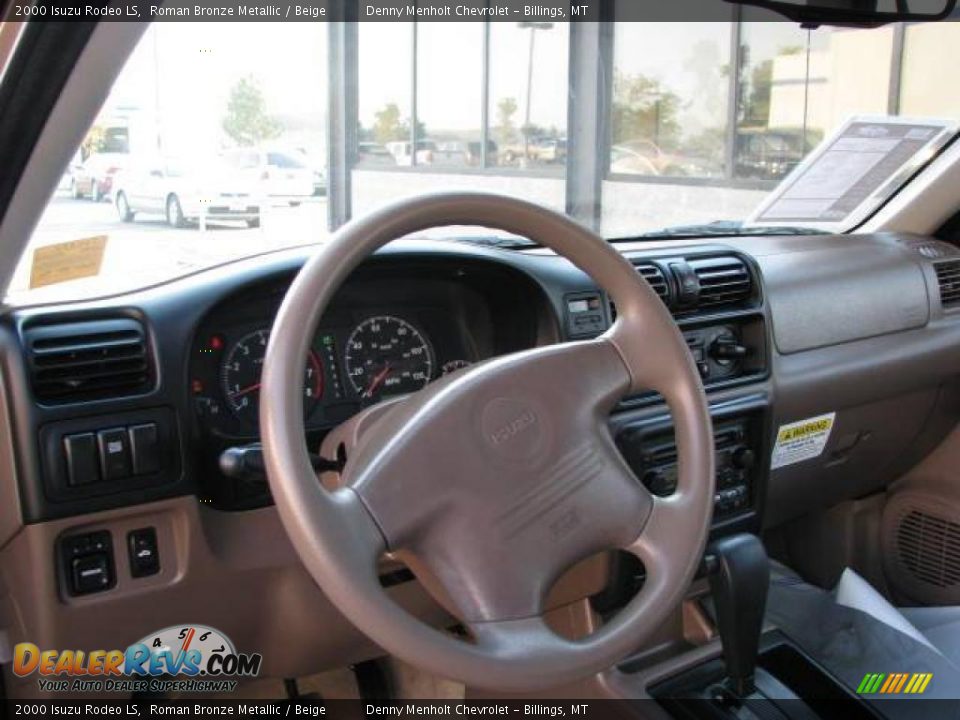 2000 Isuzu Rodeo LS Roman Bronze Metallic / Beige Photo #10