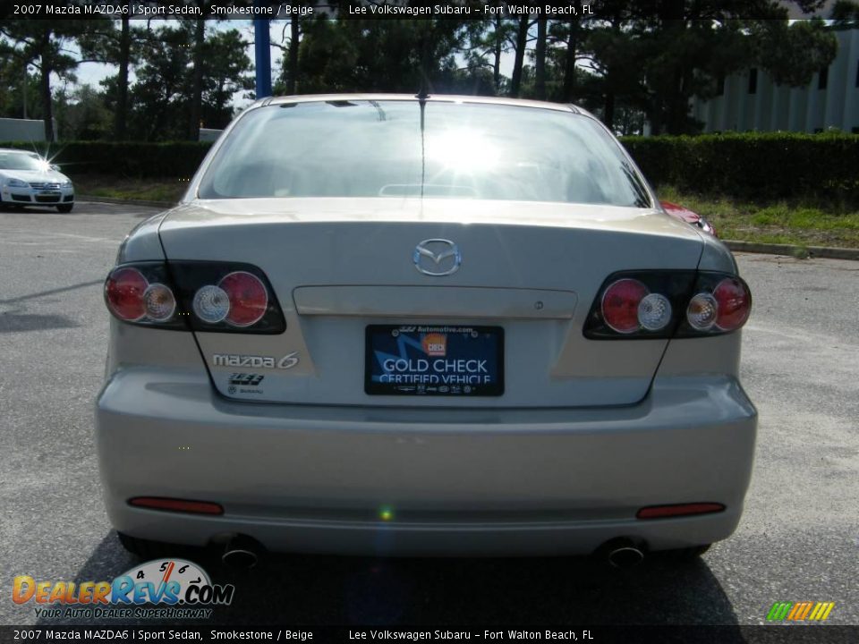 2007 Mazda MAZDA6 i Sport Sedan Smokestone / Beige Photo #4