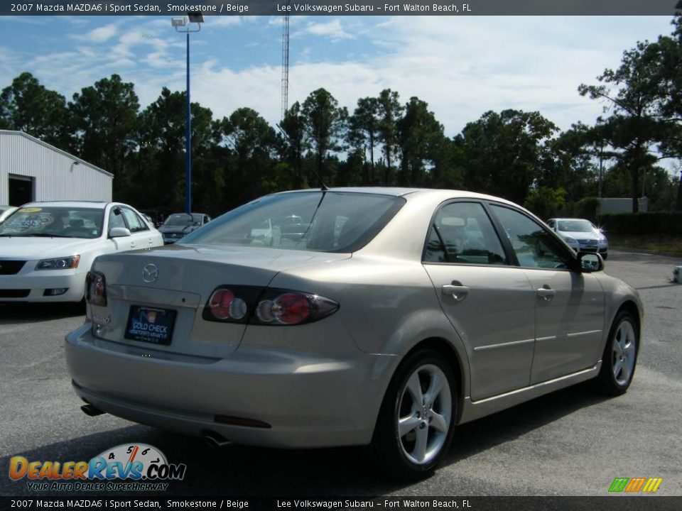 2007 Mazda MAZDA6 i Sport Sedan Smokestone / Beige Photo #5