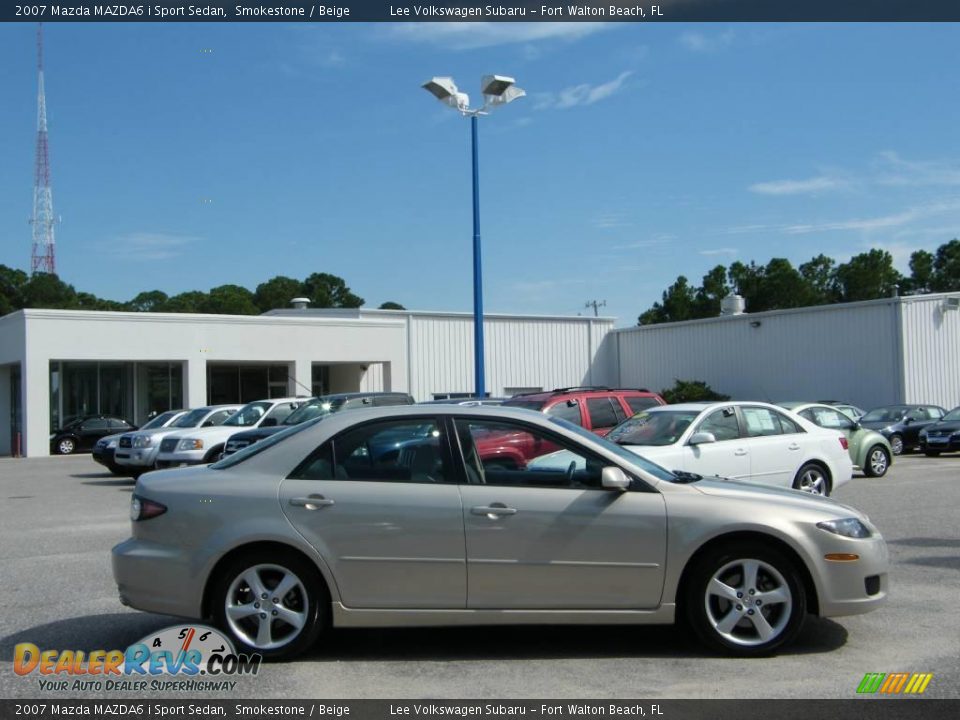 2007 Mazda MAZDA6 i Sport Sedan Smokestone / Beige Photo #6