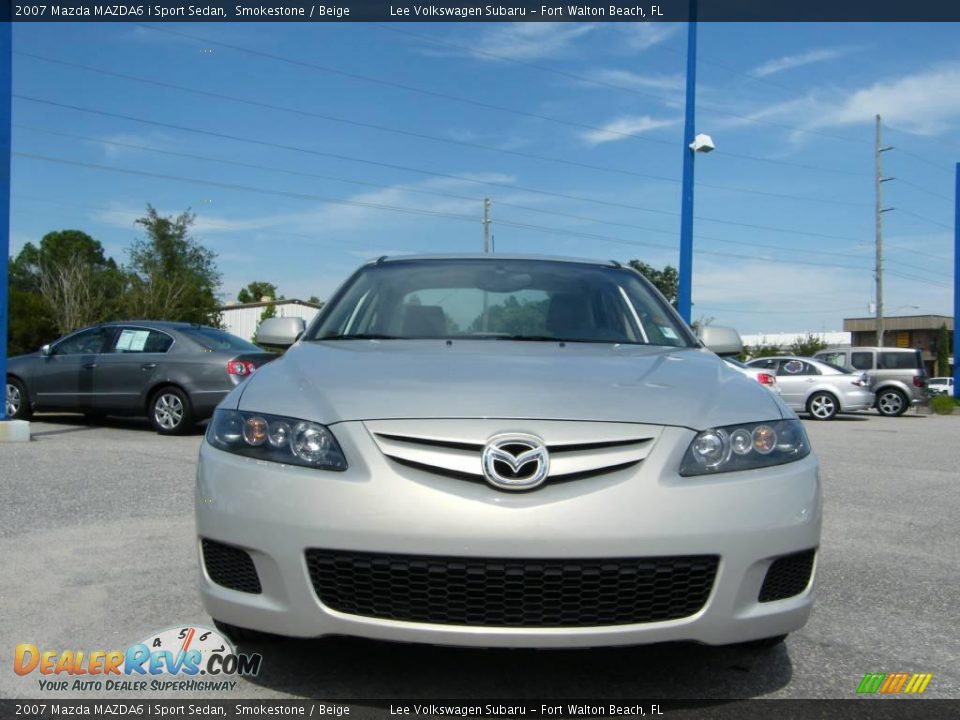 2007 Mazda MAZDA6 i Sport Sedan Smokestone / Beige Photo #8