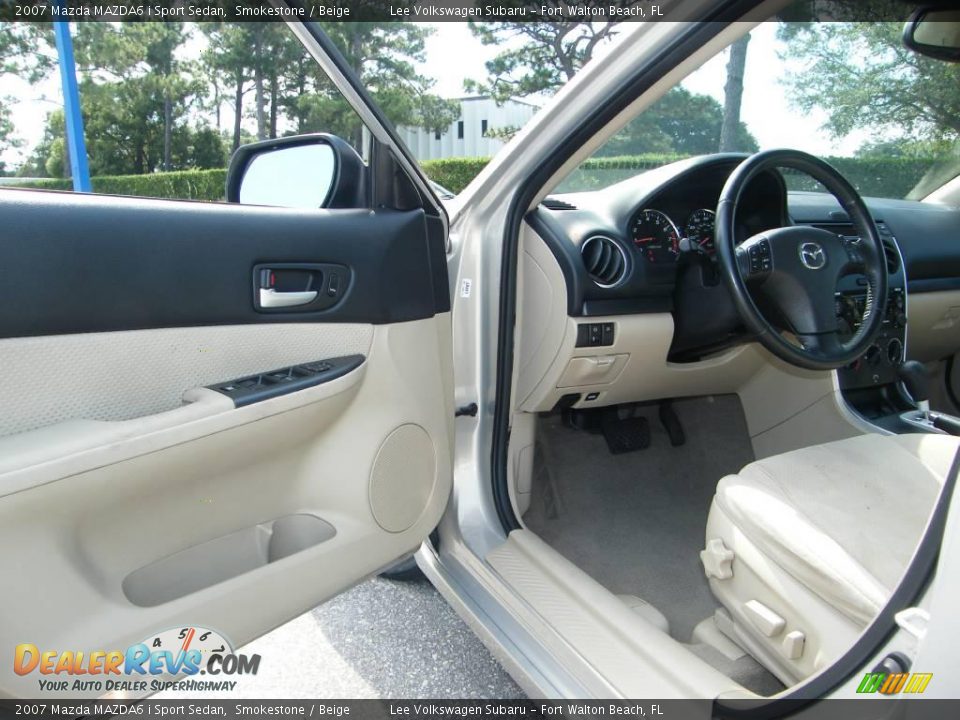 2007 Mazda MAZDA6 i Sport Sedan Smokestone / Beige Photo #13