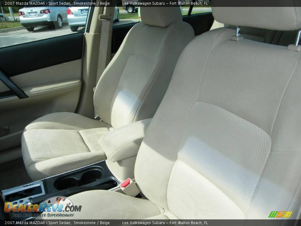 2007 Mazda MAZDA6 i Sport Sedan Smokestone / Beige Photo #14