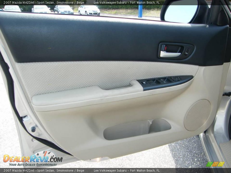 2007 Mazda MAZDA6 i Sport Sedan Smokestone / Beige Photo #17