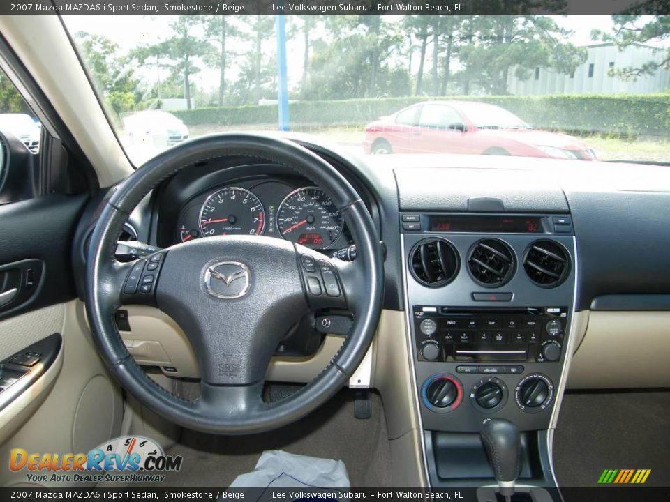 2007 Mazda MAZDA6 i Sport Sedan Smokestone / Beige Photo #18