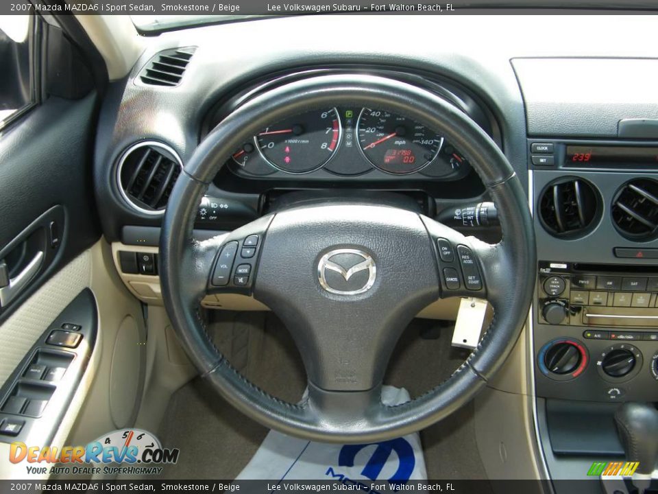 2007 Mazda MAZDA6 i Sport Sedan Smokestone / Beige Photo #19