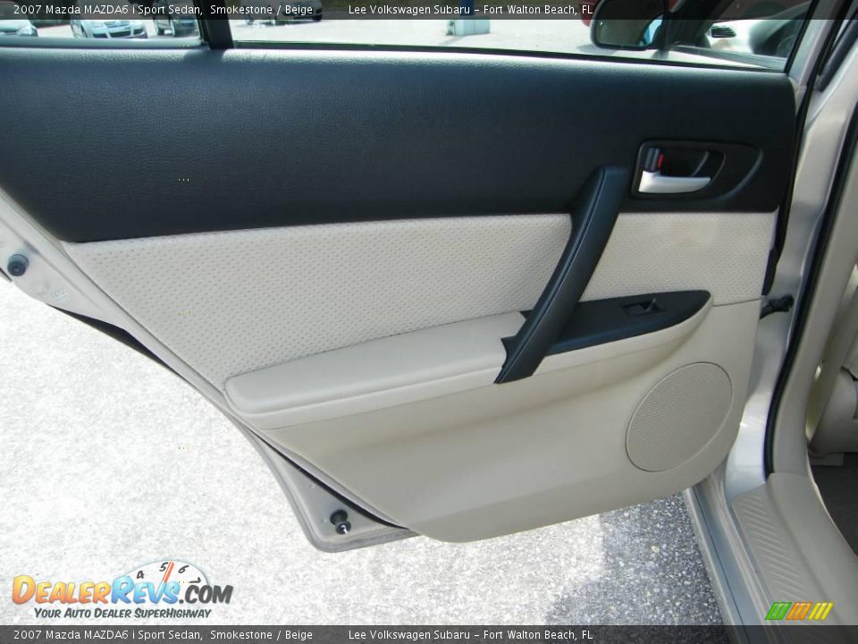 2007 Mazda MAZDA6 i Sport Sedan Smokestone / Beige Photo #23