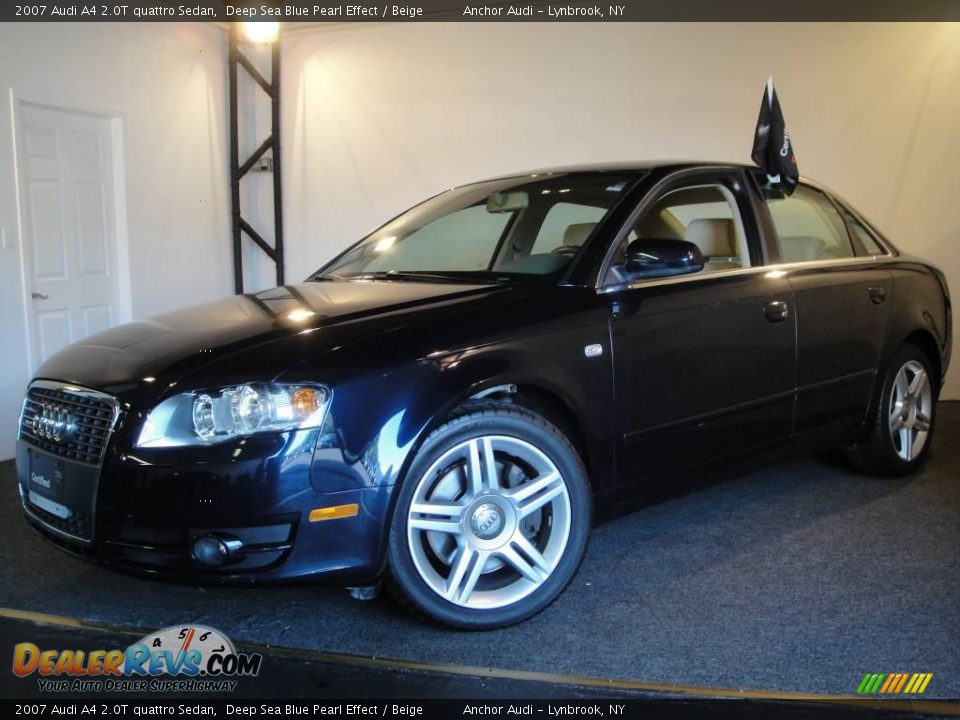 2007 Audi A4 2.0T quattro Sedan Deep Sea Blue Pearl Effect / Beige Photo #1