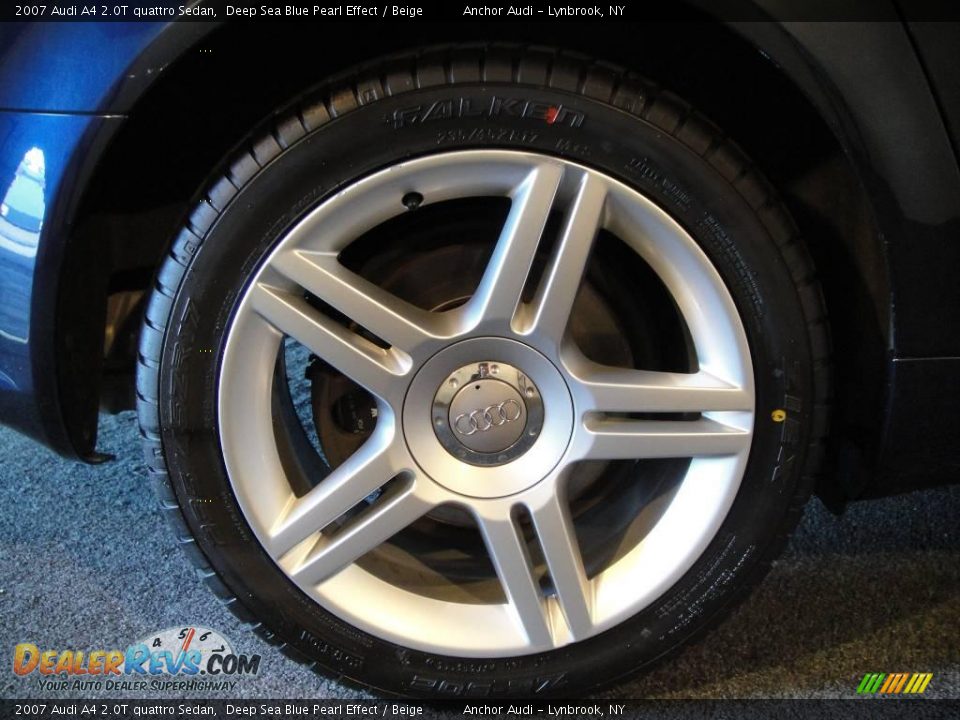2007 Audi A4 2.0T quattro Sedan Deep Sea Blue Pearl Effect / Beige Photo #6