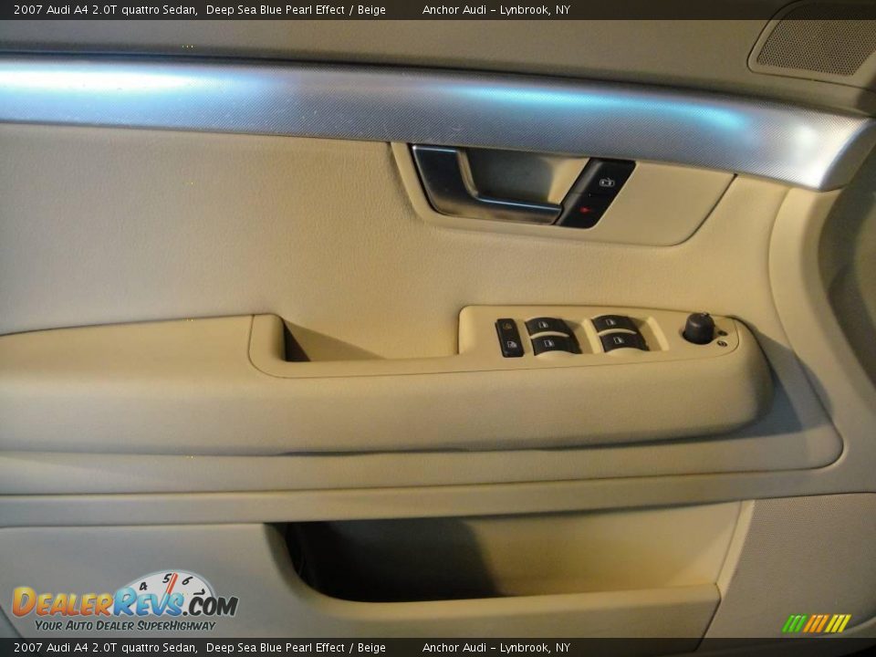 2007 Audi A4 2.0T quattro Sedan Deep Sea Blue Pearl Effect / Beige Photo #7