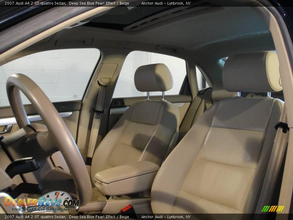 2007 Audi A4 2.0T quattro Sedan Deep Sea Blue Pearl Effect / Beige Photo #8