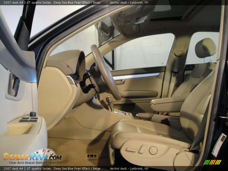 2007 Audi A4 2.0T quattro Sedan Deep Sea Blue Pearl Effect / Beige Photo #9