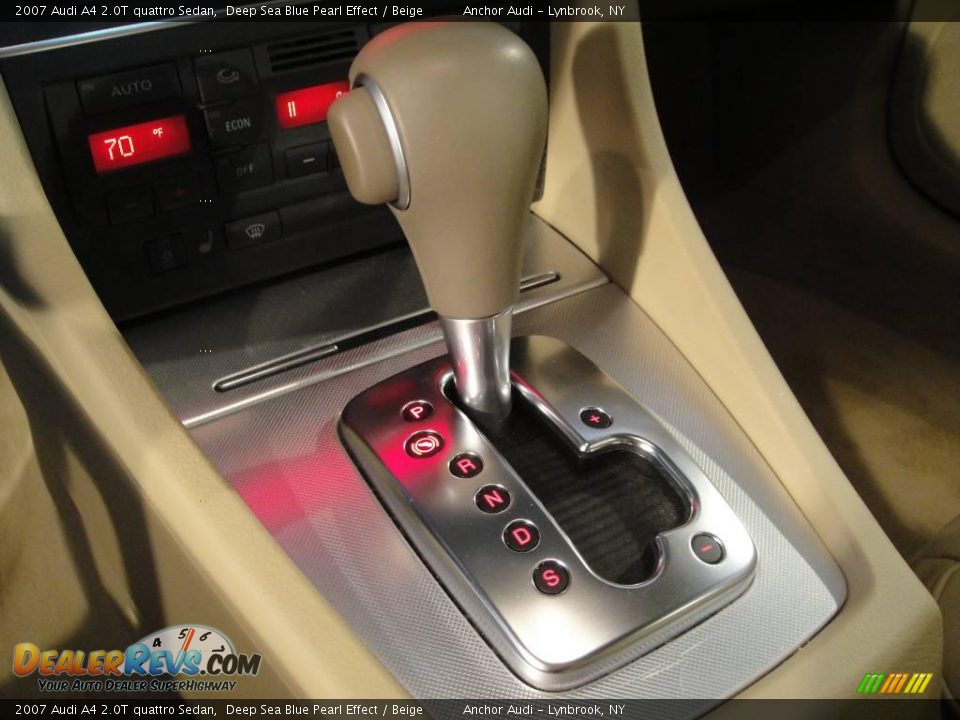 2007 Audi A4 2.0T quattro Sedan Deep Sea Blue Pearl Effect / Beige Photo #15