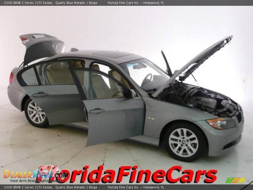 2006 BMW 3 Series 325i Sedan Quartz Blue Metallic / Beige Photo #7