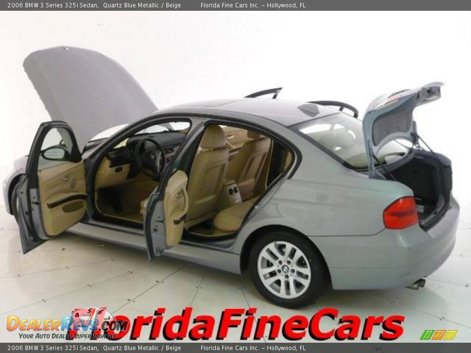2006 BMW 3 Series 325i Sedan Quartz Blue Metallic / Beige Photo #8