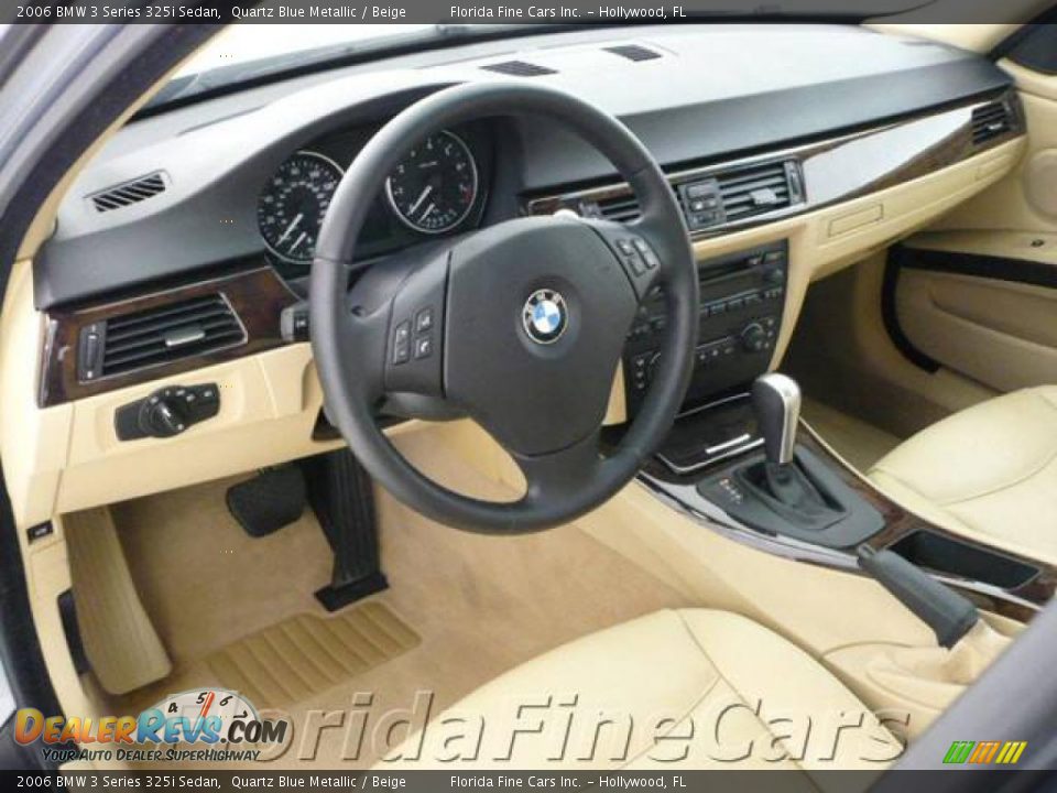 2006 BMW 3 Series 325i Sedan Quartz Blue Metallic / Beige Photo #12
