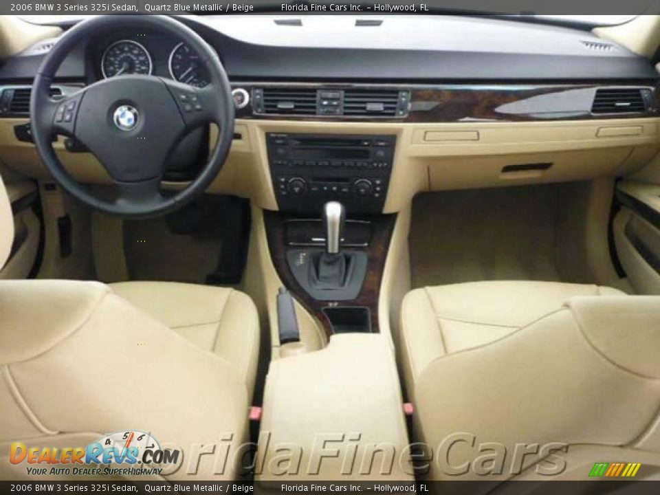 2006 BMW 3 Series 325i Sedan Quartz Blue Metallic / Beige Photo #16