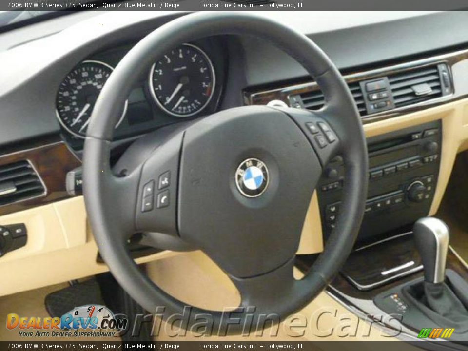 2006 BMW 3 Series 325i Sedan Quartz Blue Metallic / Beige Photo #17
