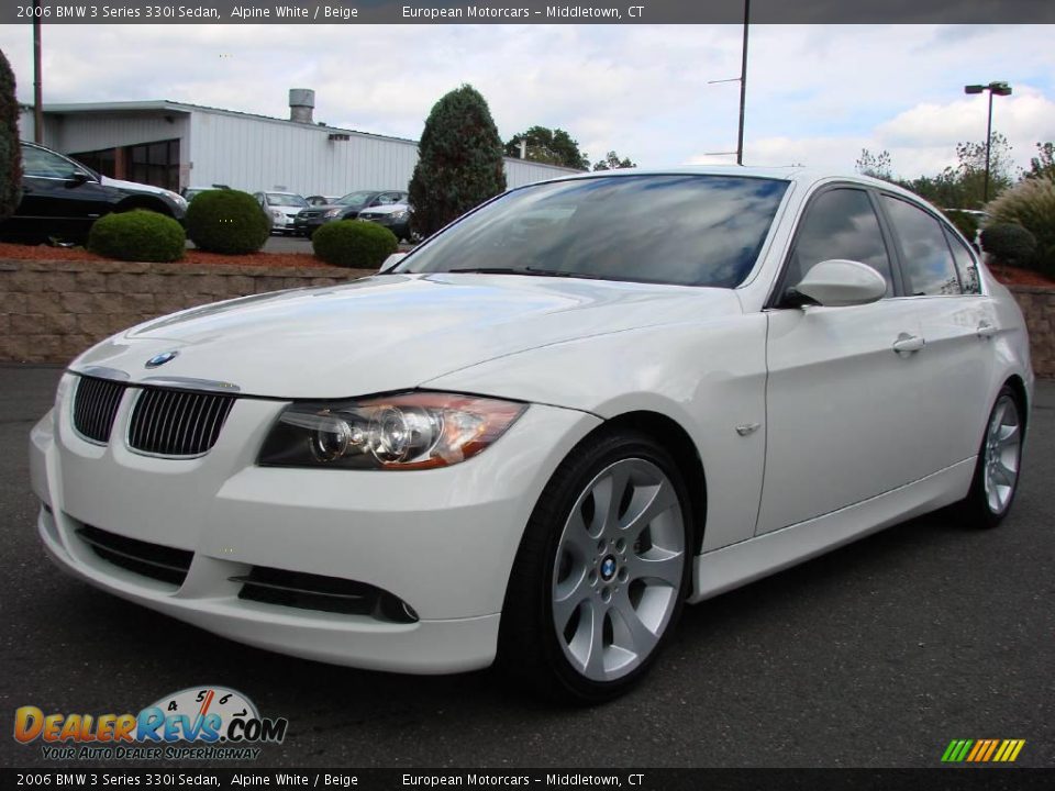 2006 BMW 3 Series 330i Sedan Alpine White / Beige Photo #1
