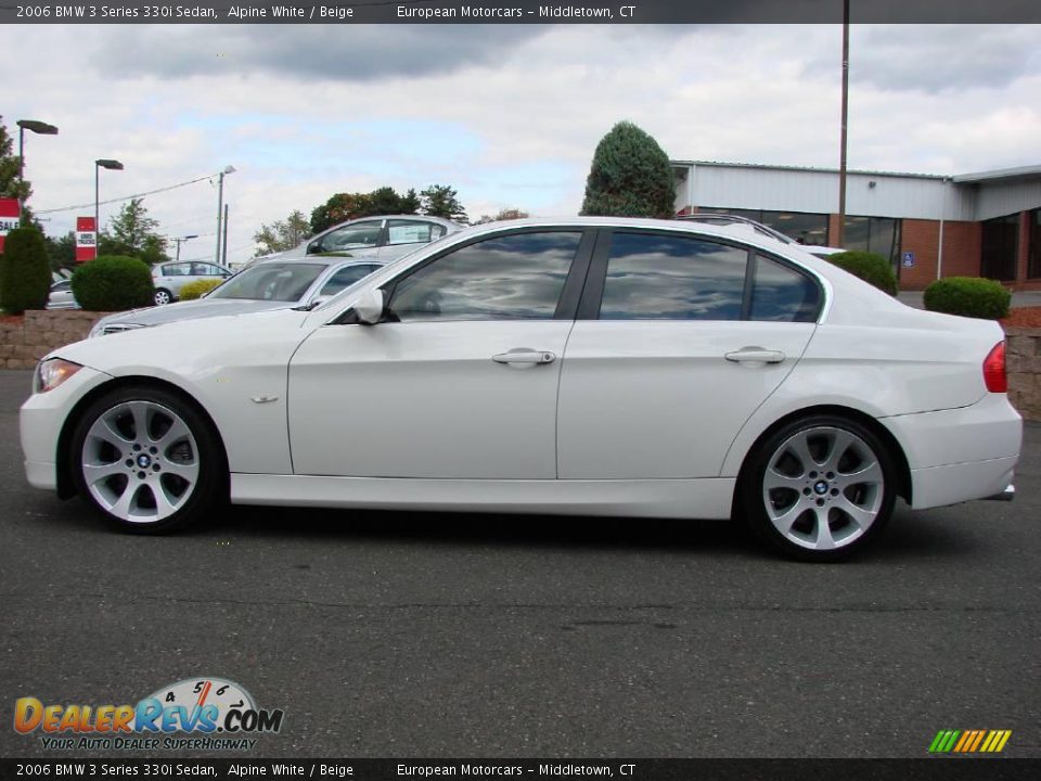 2006 BMW 3 Series 330i Sedan Alpine White / Beige Photo #2