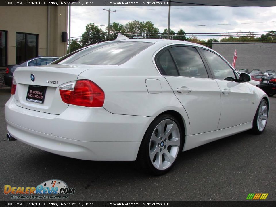 2006 BMW 3 Series 330i Sedan Alpine White / Beige Photo #4