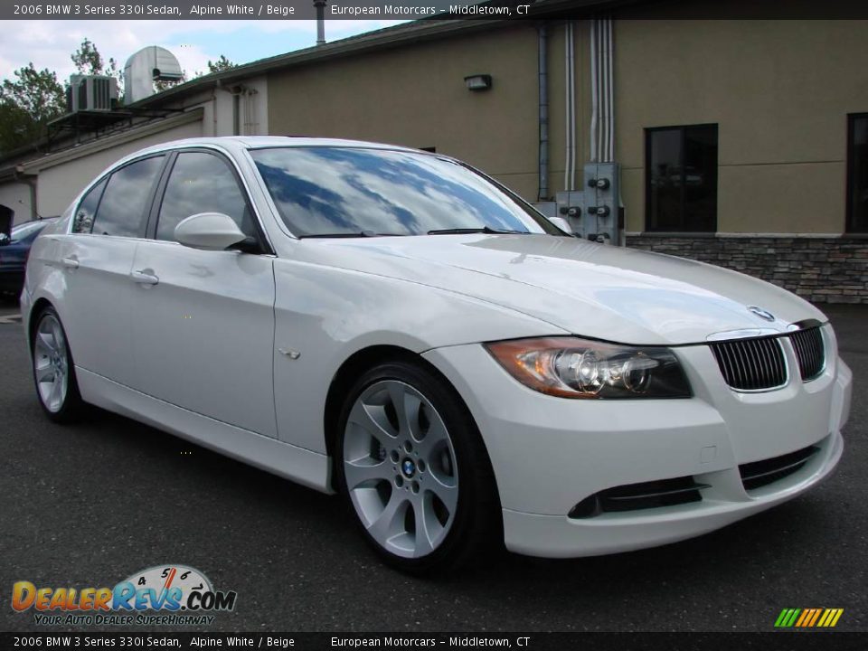 2006 BMW 3 Series 330i Sedan Alpine White / Beige Photo #6