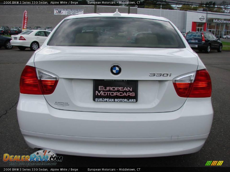 2006 BMW 3 Series 330i Sedan Alpine White / Beige Photo #8