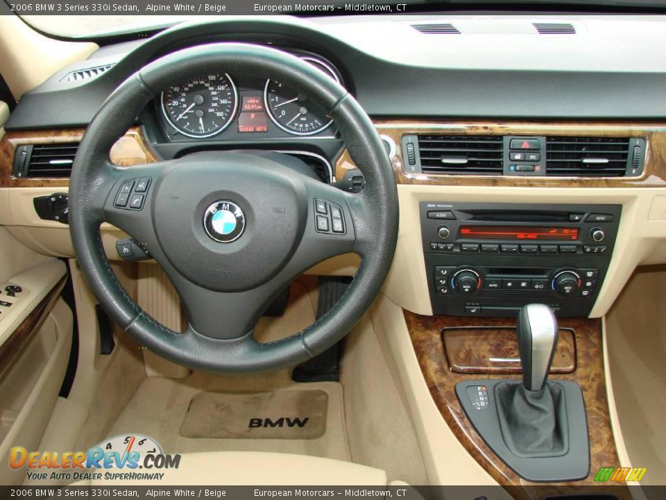 2006 BMW 3 Series 330i Sedan Alpine White / Beige Photo #9