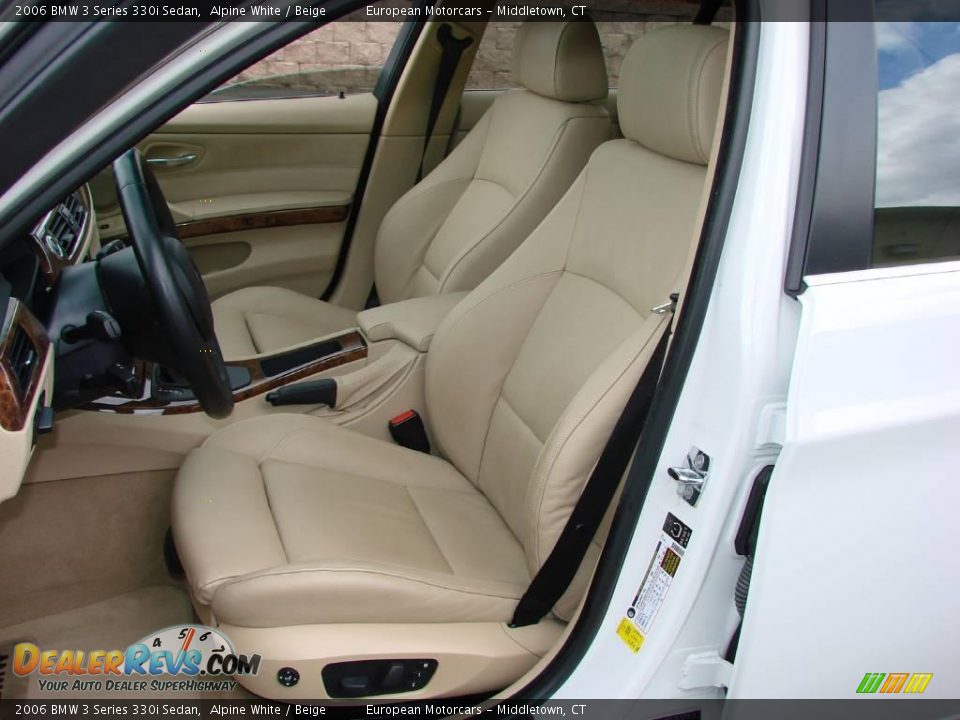 2006 BMW 3 Series 330i Sedan Alpine White / Beige Photo #10