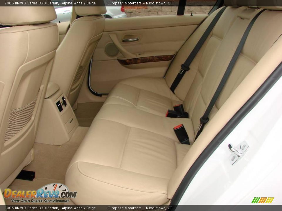 2006 BMW 3 Series 330i Sedan Alpine White / Beige Photo #12